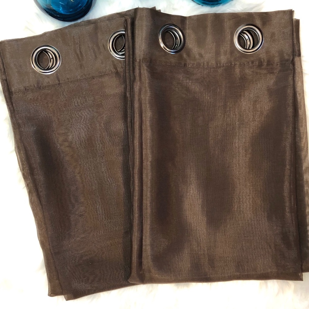 🛍Sheer Grommet Top Curtain Panel - Set of 2